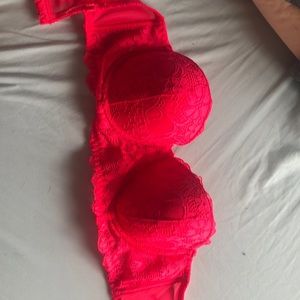 Hot pink bra